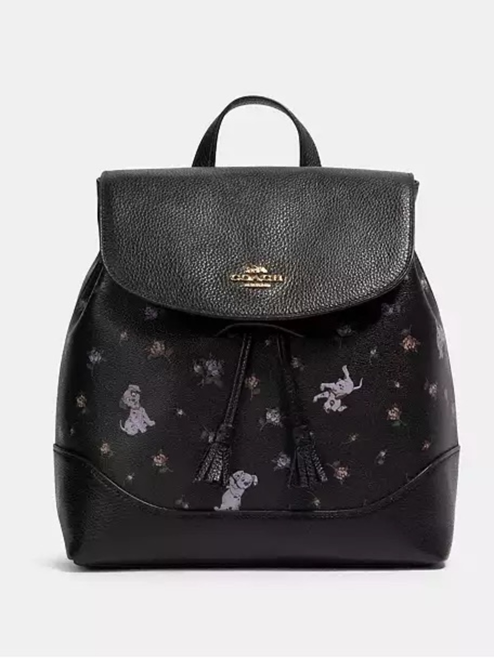 Coach x Disney 101 Dalmatians Black Pebbled Leather Backpack